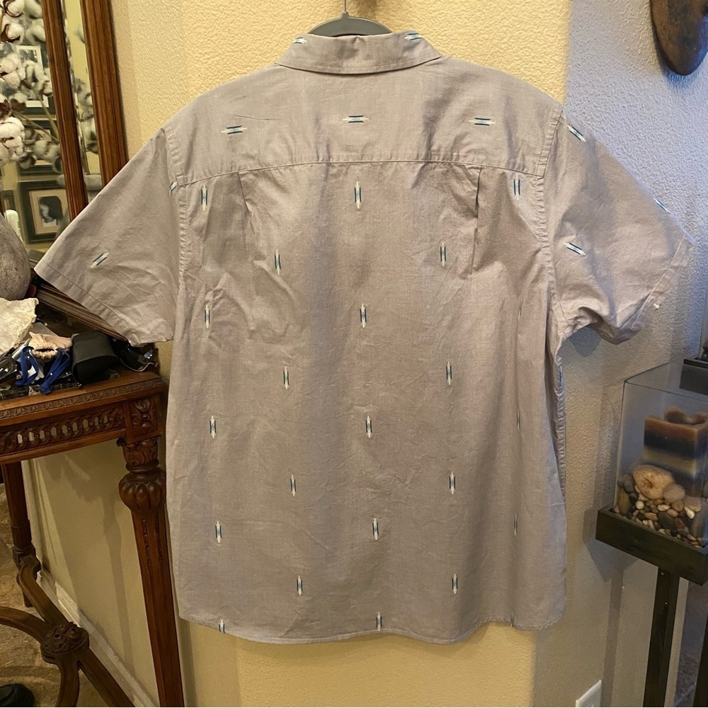 NWT~PENDLETON Men Light Gray Aztec Embroidery But… - image 4